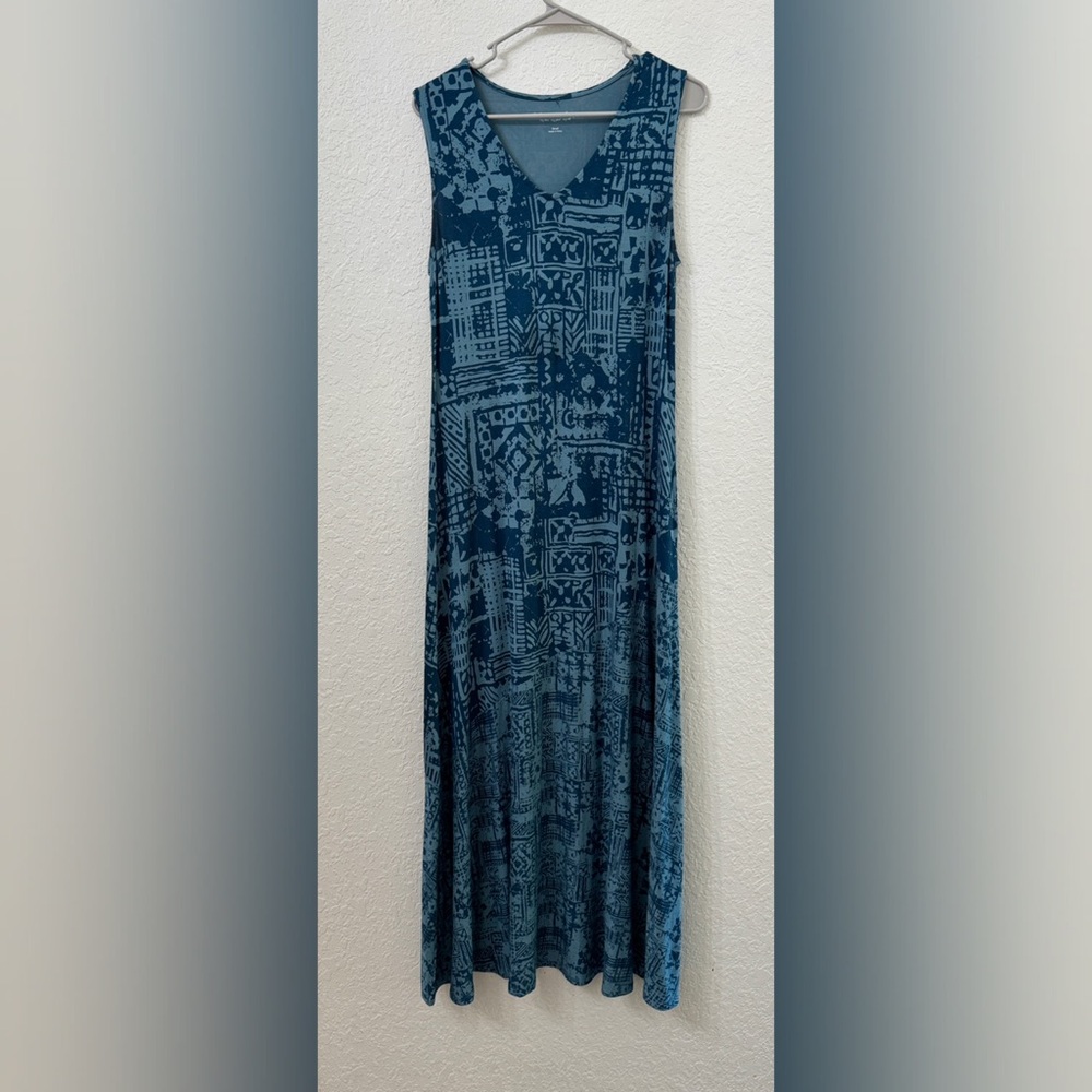 Soft Surrounding Bohemian Tulum Sleeveless Jersey Maxi Tank Dress - S